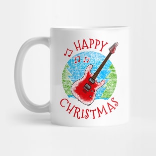 Christmas Electric Guitar Guitarist Musician Xmas Mug